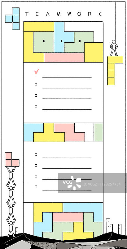 团队合作插画图片素材