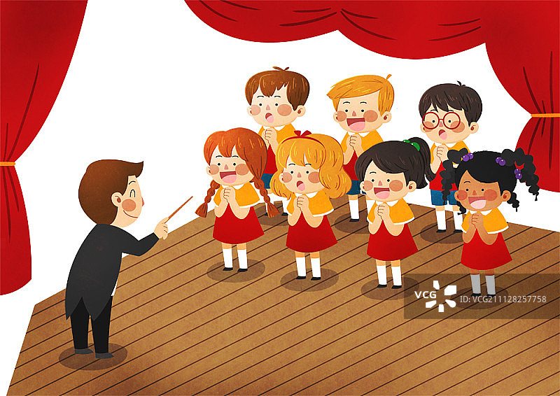 团结友爱插画图片素材