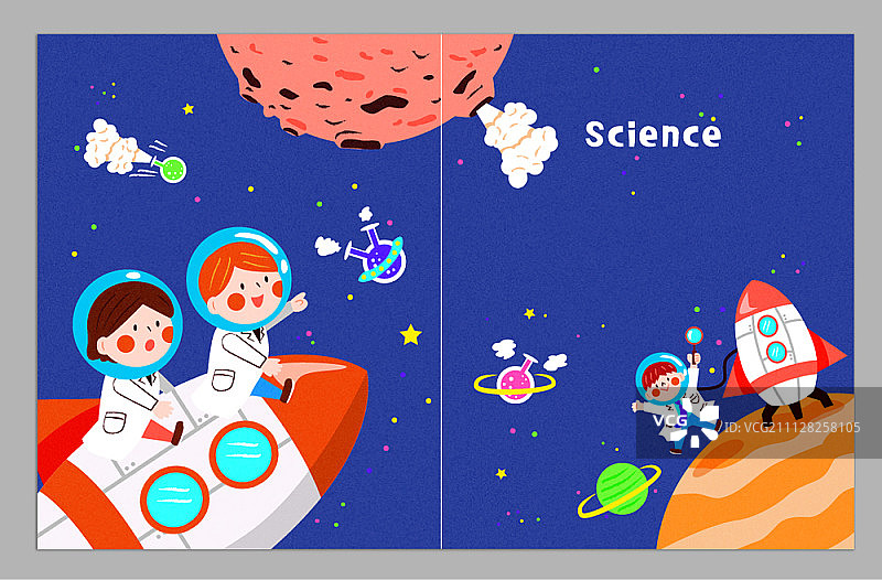 学校科目插图：科学图片素材