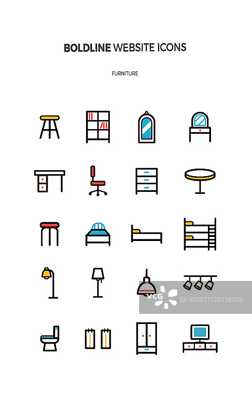 家具图标集图片素材