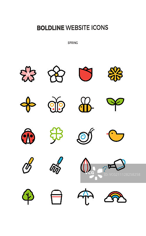 春天图标合集图片素材