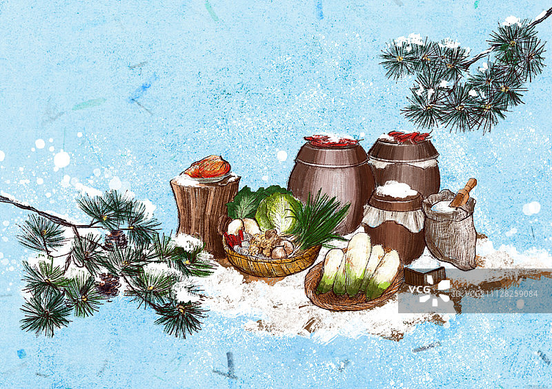 泡菜插画图片素材