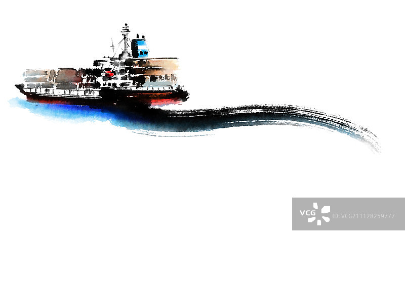 水墨画插图图片素材