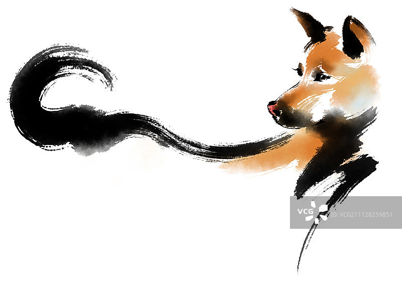 水墨画插图图片素材