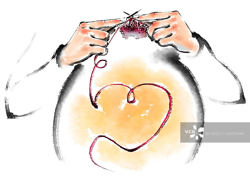 水墨画插图图片素材