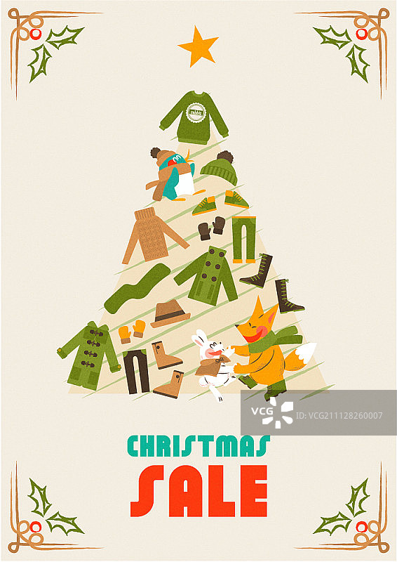 庆祝圣诞节的动物图片素材