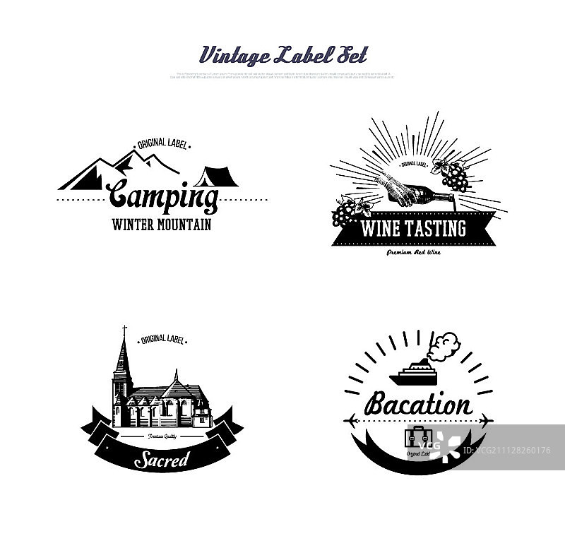 复古标签合集图片素材