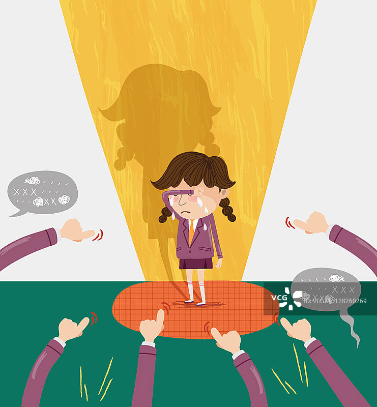 校园霸凌插画图片素材