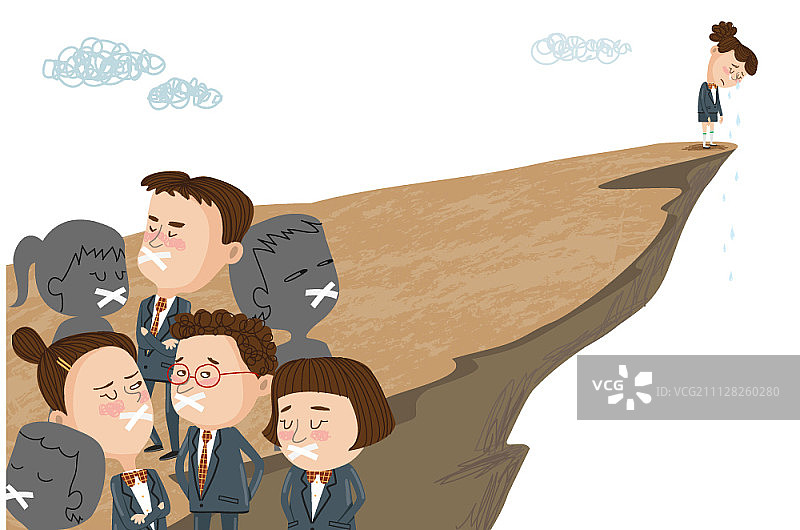 校园霸凌插画图片素材