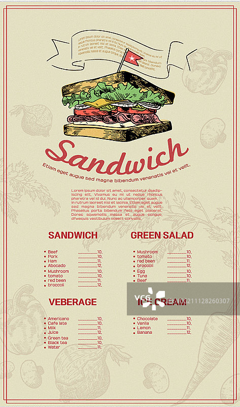 食品菜单排版图片素材