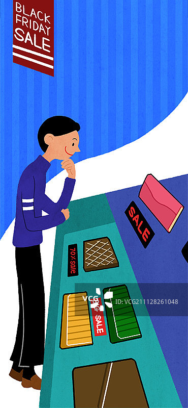黑色星期五促销插画图片素材