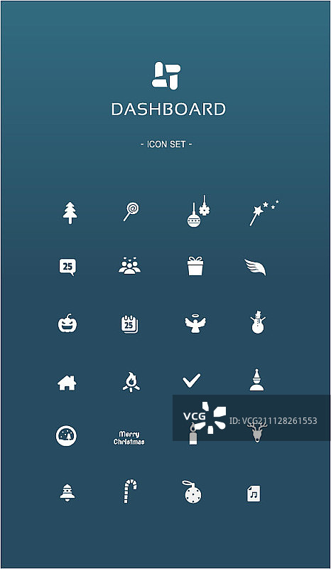 圣诞节图标设置图片素材