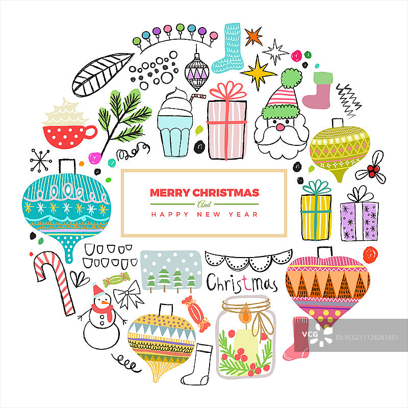 圣诞节标签和徽章图片素材