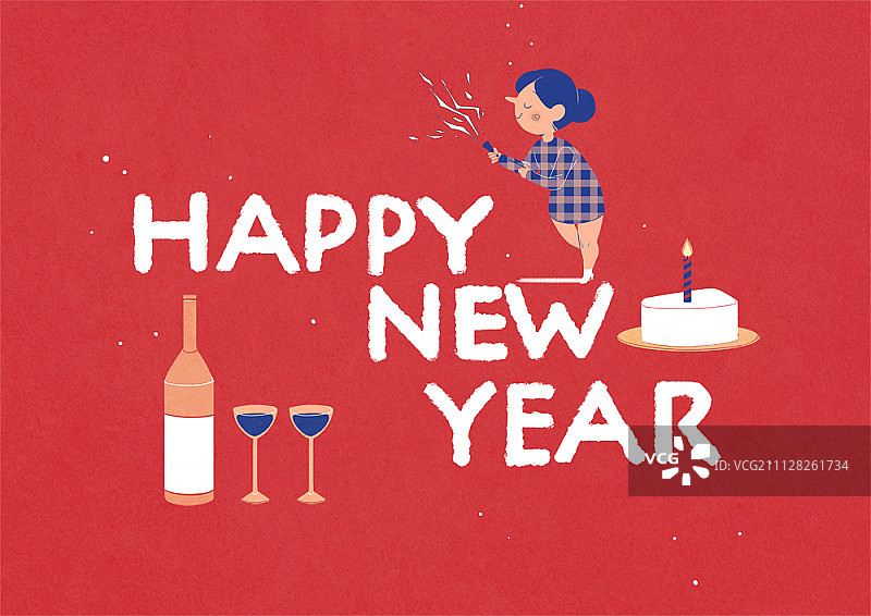 新年快乐插画图片素材