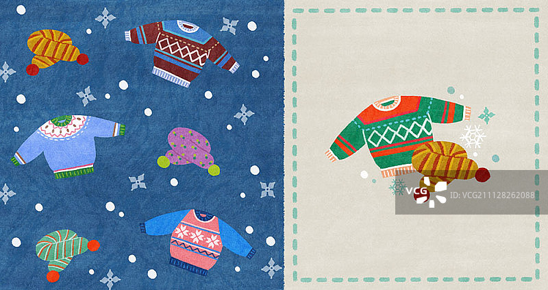 冬季图案无缝背景图片素材