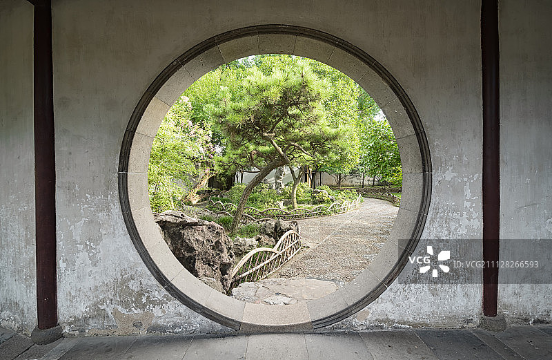 苏州耦园精致小景图片素材