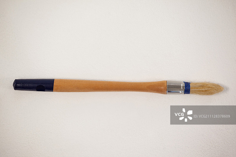 白色背景上的榛果油画笔特写图片素材