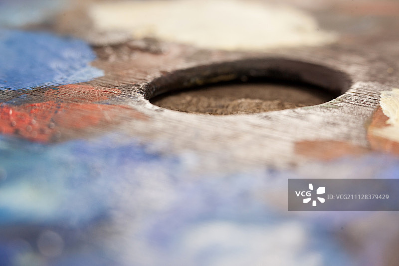 多种颜色的调色板特写图片素材