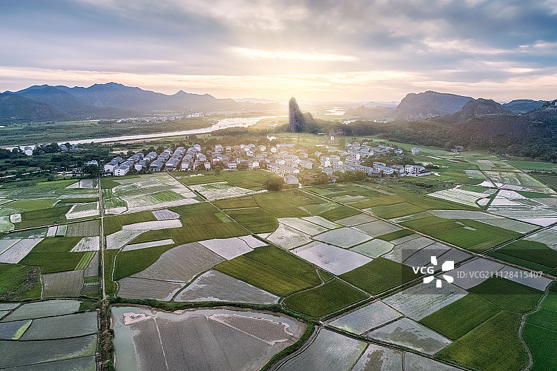 田野航拍图片素材