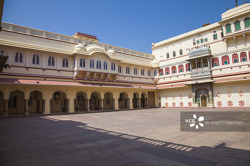 斋浦尔城市宫殿,斋浦尔,印度图片素材