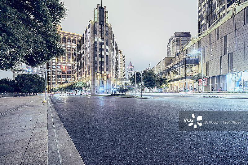 商业区夜景图片素材