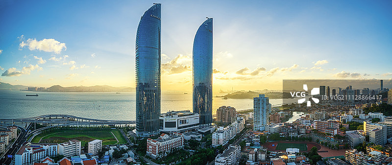 厦门沿海城市景观图片素材