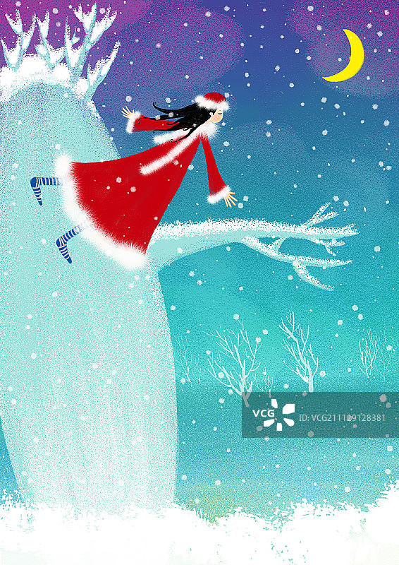 和圣诞一起飞一起嗨图片素材