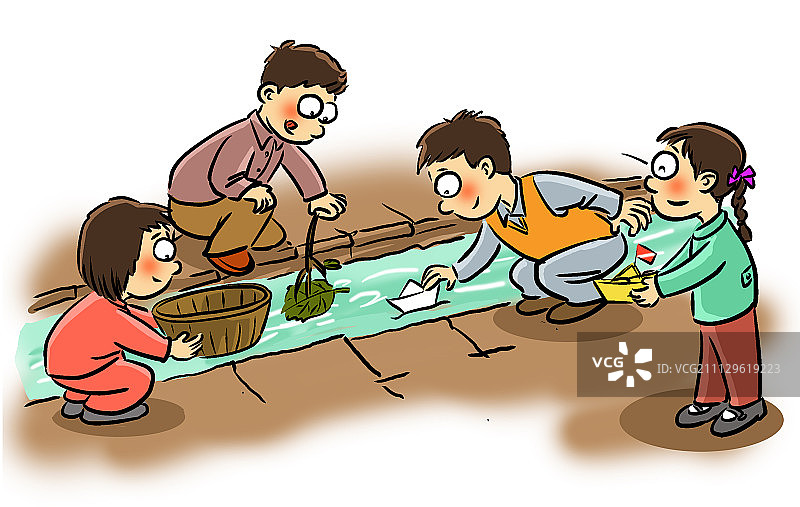 童年趣事之玩水图片素材