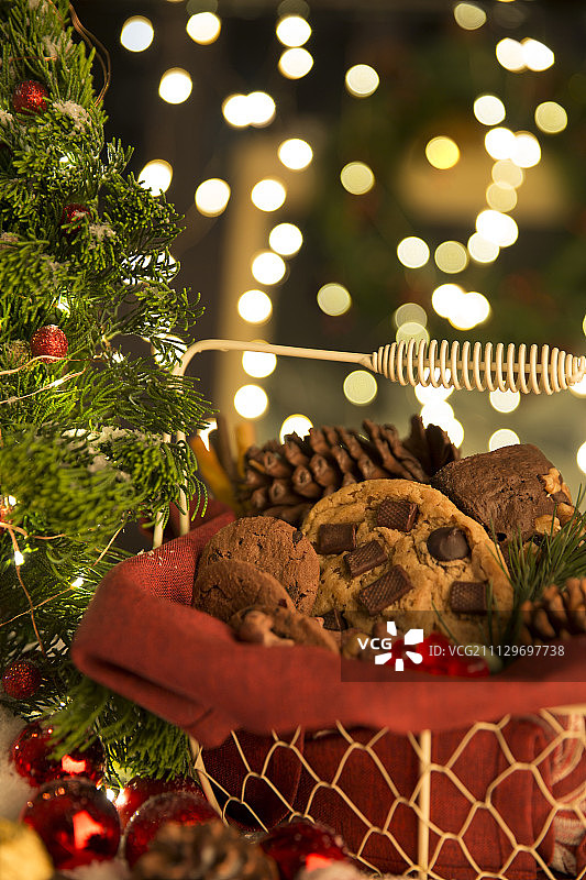 圣诞装饰和食物图片素材