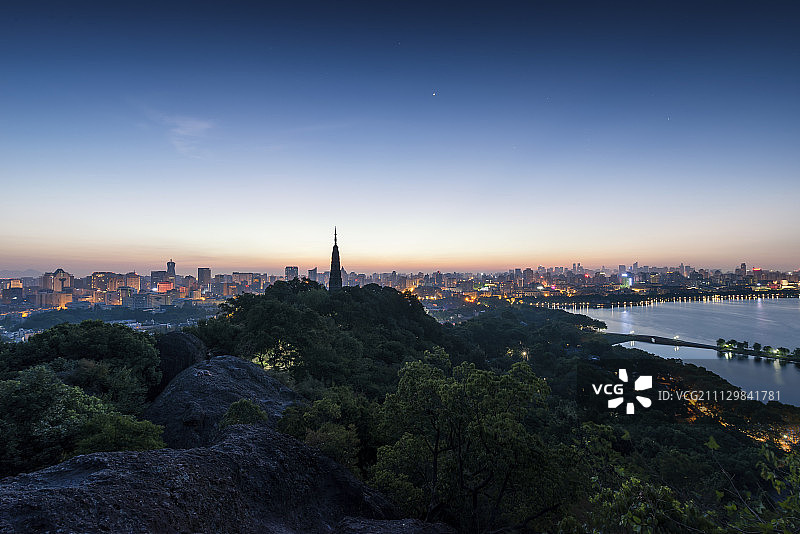 杭州宝石山图片素材