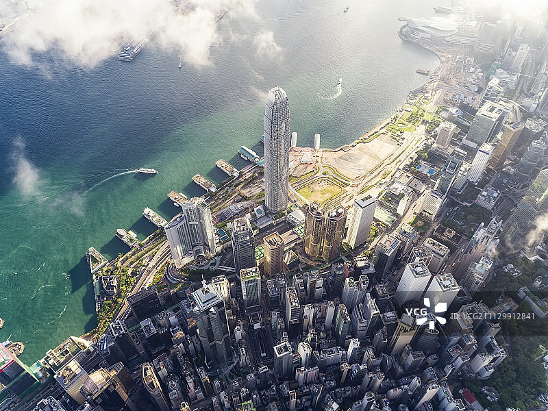 香港城市风光航拍视角图片素材