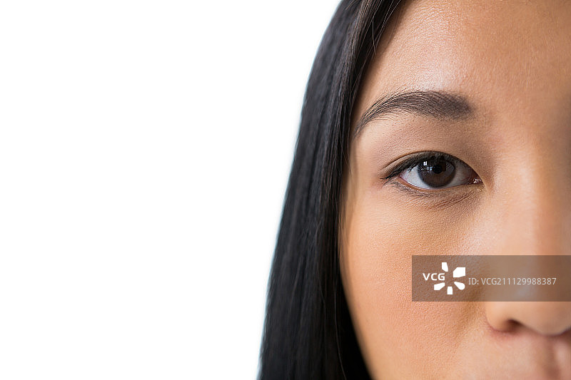 女性眼睛和眉毛特写图片素材