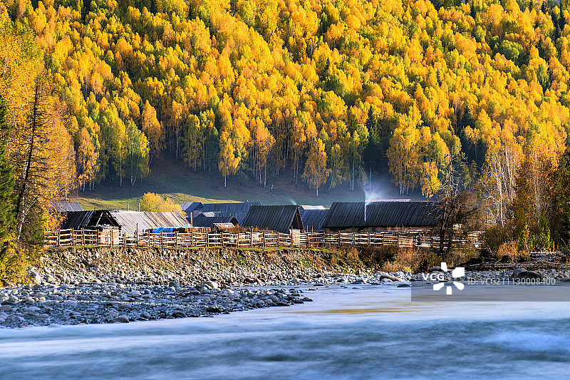 新疆禾木村图片素材