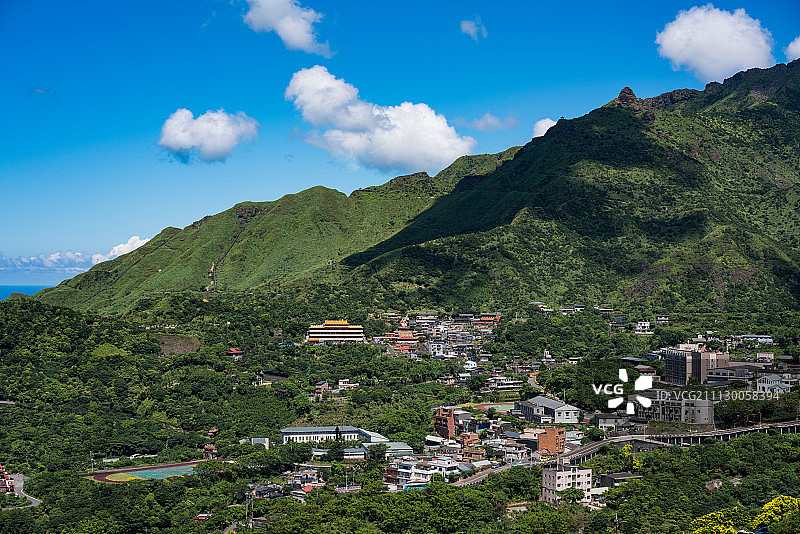 台湾新北市九份的海景图片素材