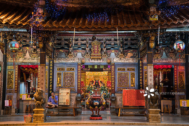 台湾鹿港小镇城隍庙图片素材