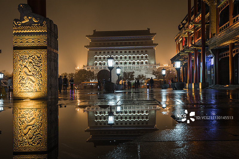 前门夜景1图片素材