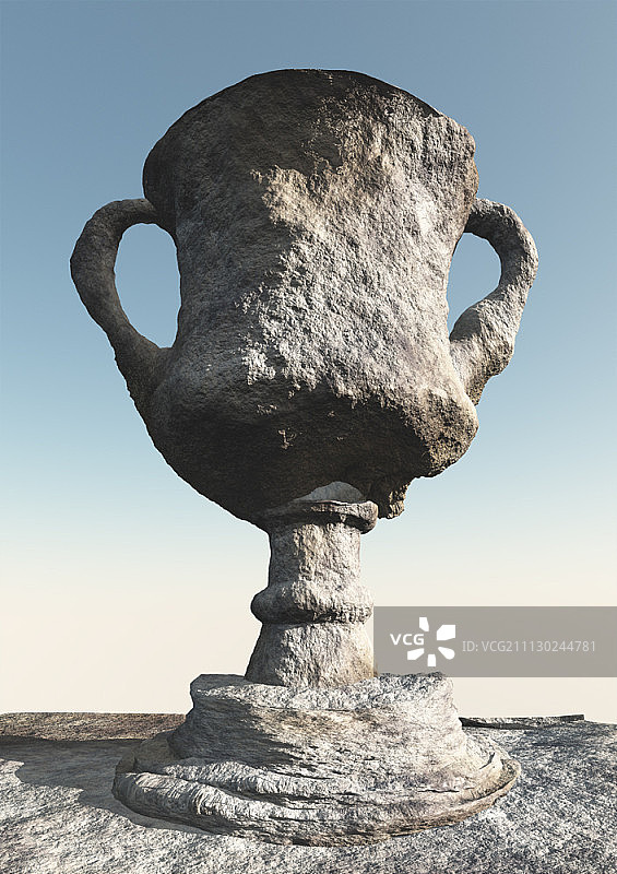 奖杯形状的石头图片素材