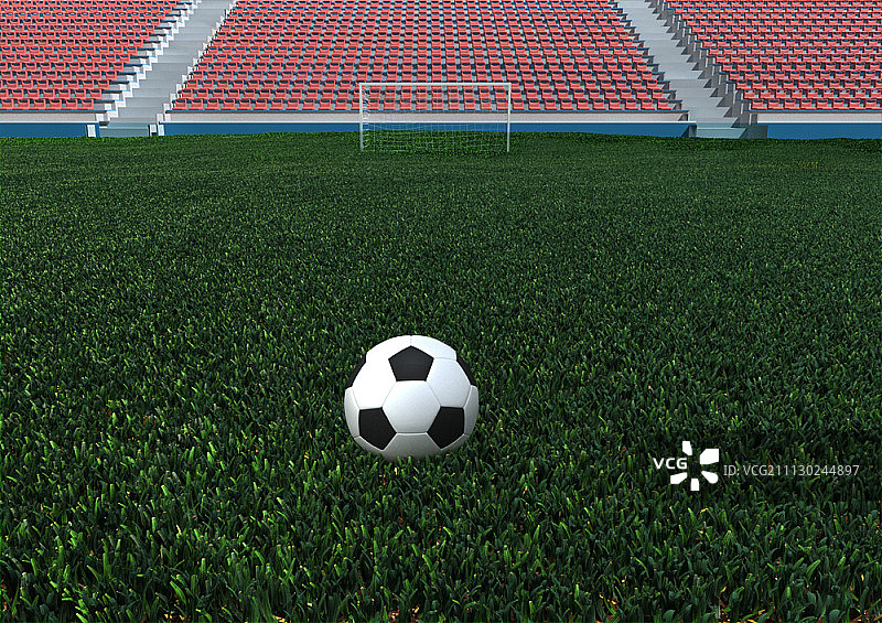 体育场内的足球图片素材