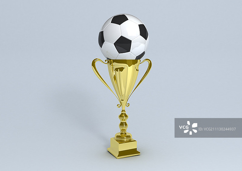 足球和奖杯图片素材