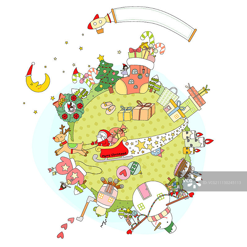 充满想象力的星球插画图片素材