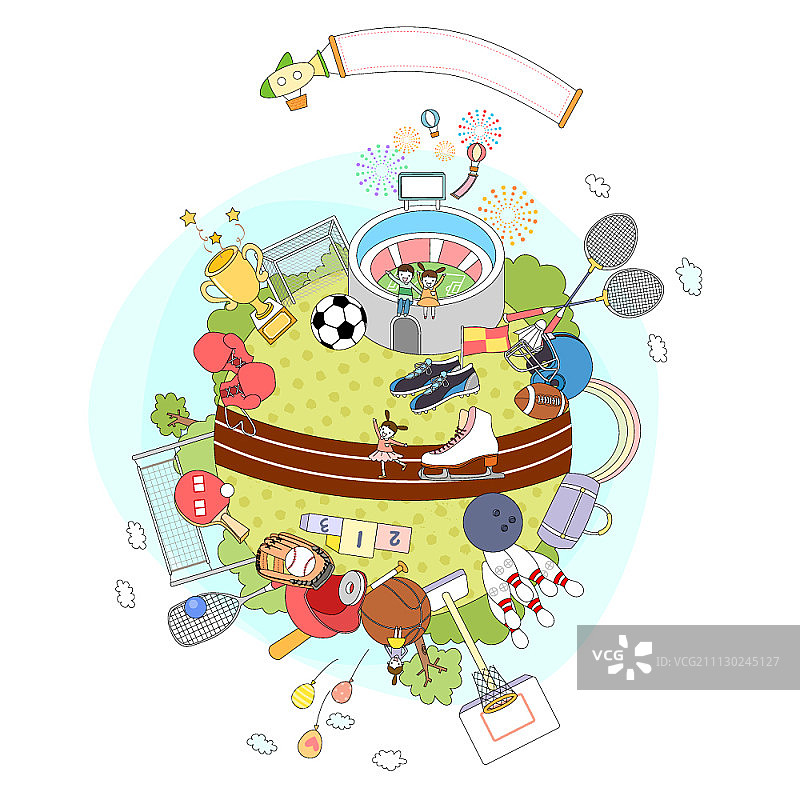 充满想象力的星球插画图片素材