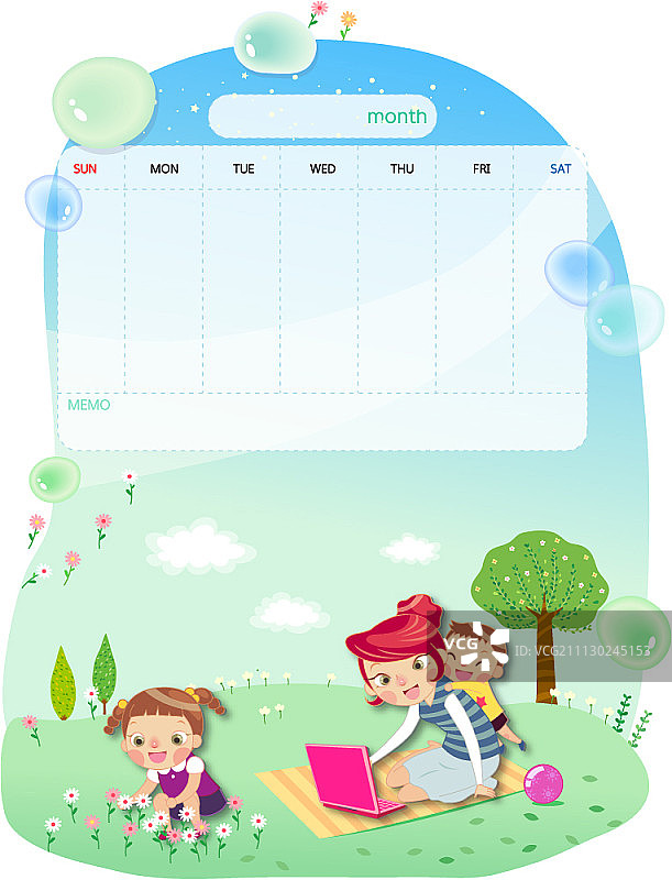 职场妈妈插画图片素材