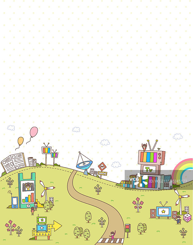 主题城市插画图片素材