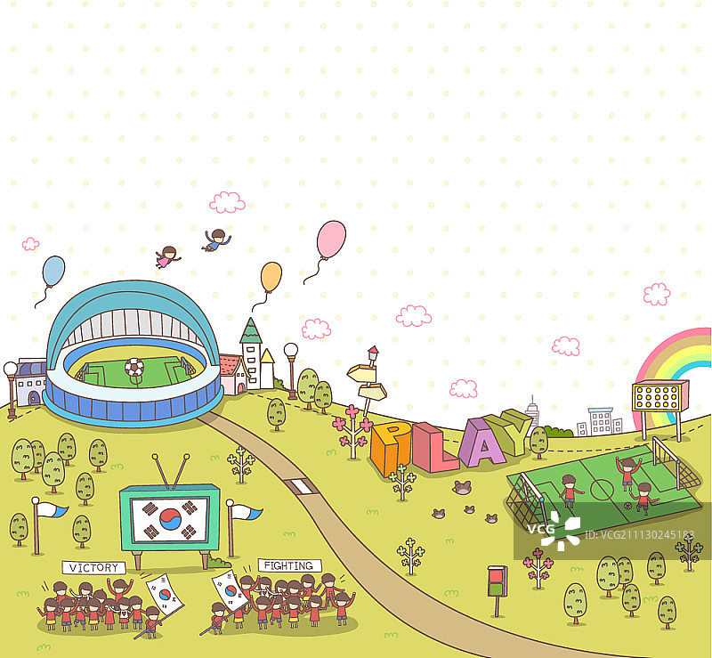 主题城市插画图片素材