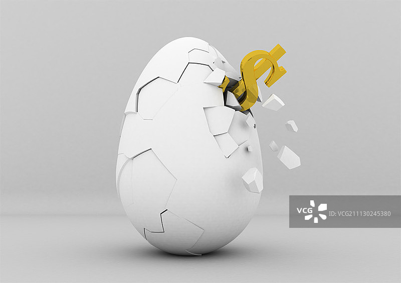 美元符号破壳图片素材