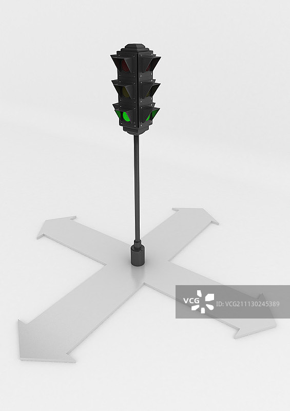 绿色交通信号灯图片素材