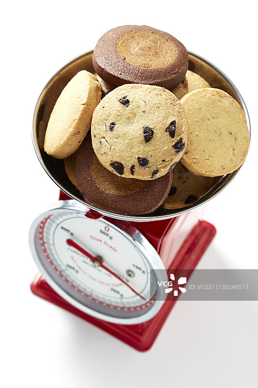 在秤上的饼干图片素材
