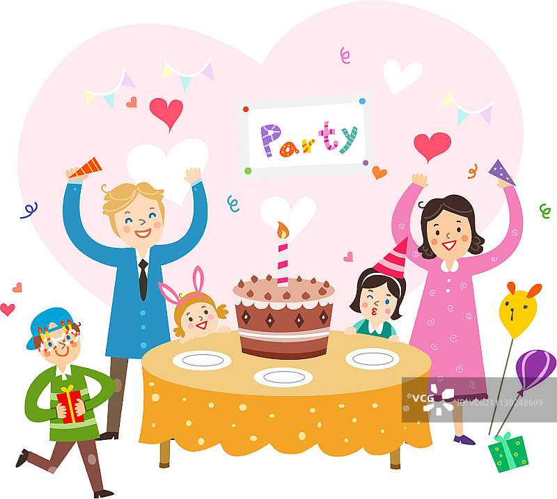 幸福家庭插画图片素材