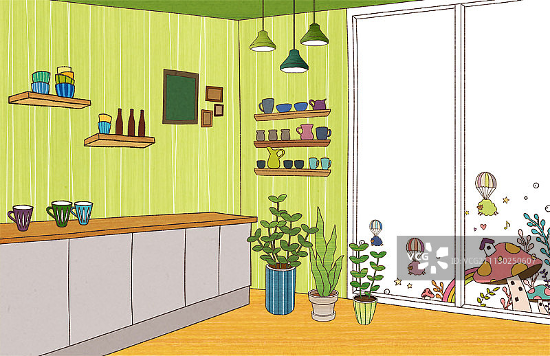 家居室内插画图片素材