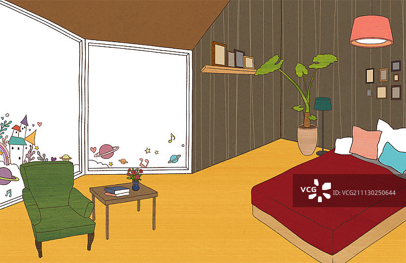 家居室内插画图片素材